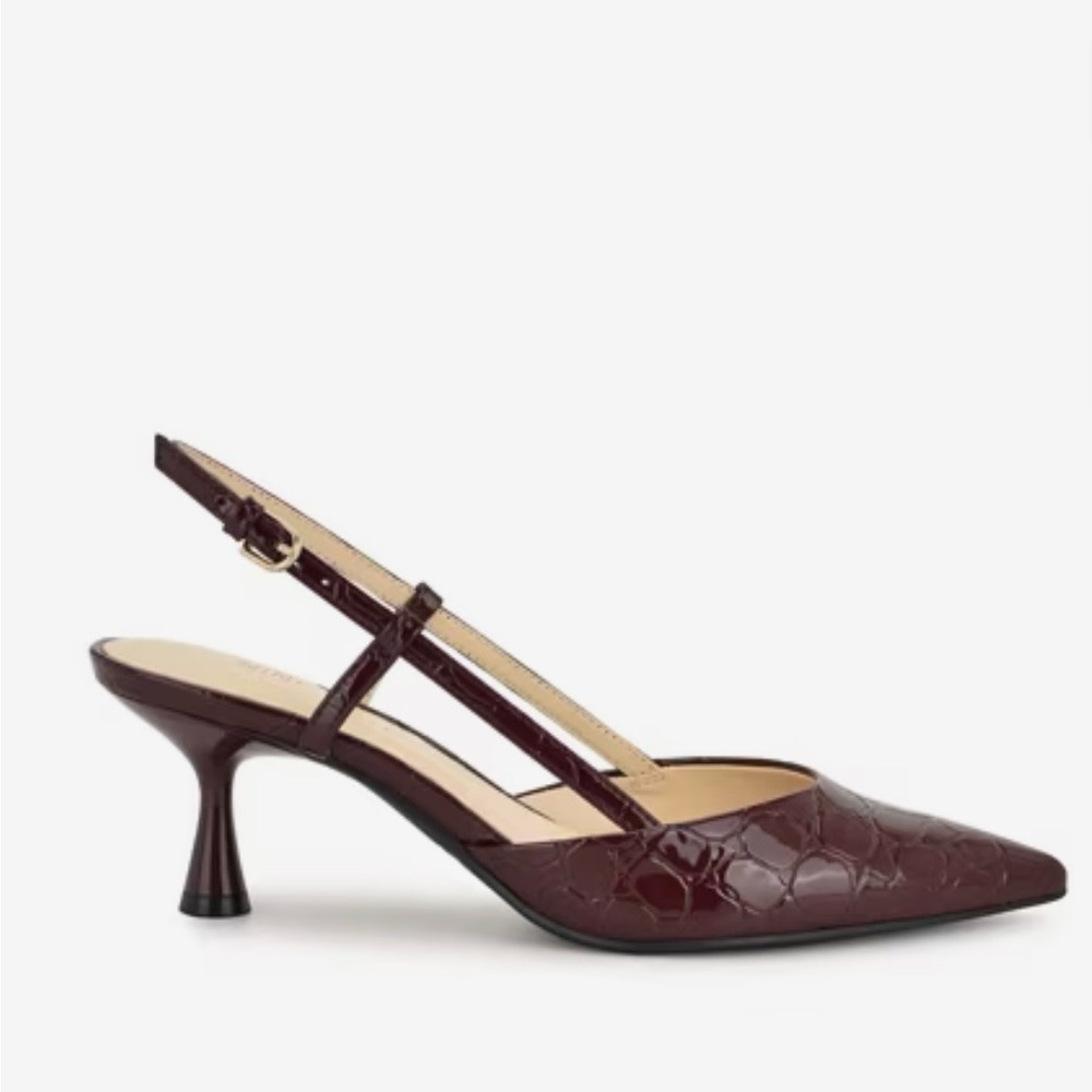 Nine West Red Croc Print Rillas Pump - Picture 2 of 9